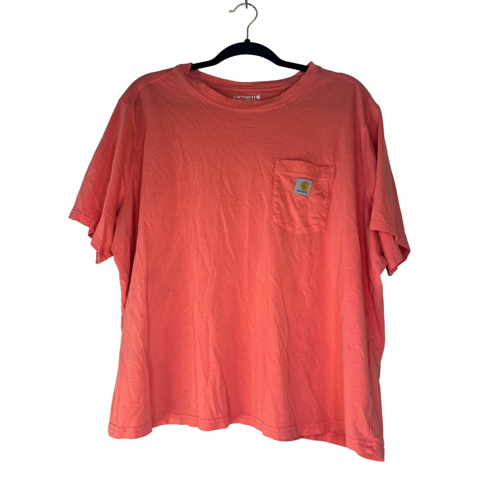 Women's Carhartt Tee-Shirt Loose‎ Fit Coral Size XL